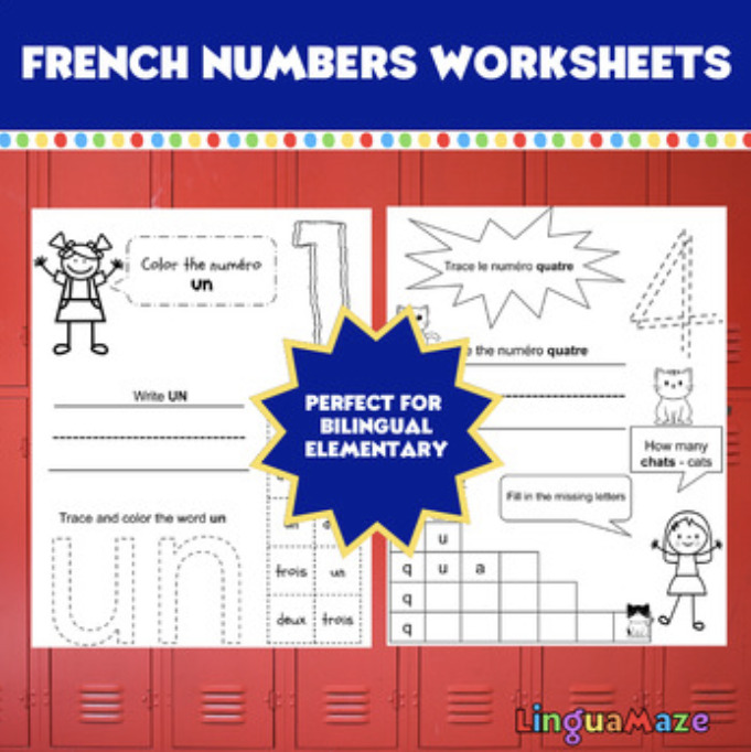 French Numbers Worksheet Thumbnail