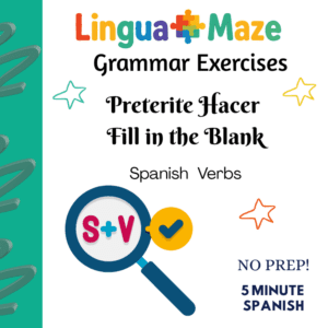 Hacer Irregular Spanish Preterite Verb