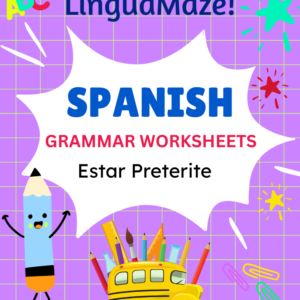 Estar Irregular Spanish Preterite Tense Verb