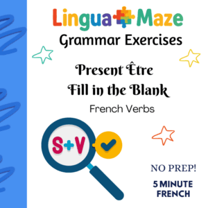 French Verb Être – Present Tense Practice