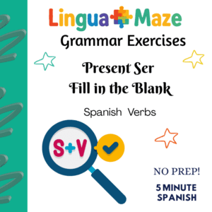 Spanish Verb SER – Present Tense Worksheets