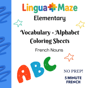 French ABC Nouns Coloring Pages – Color, Trace and Learn