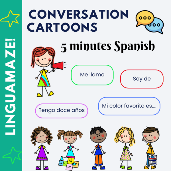 Spanish Cartoon Conversation Starters - 5 Minute Spanish