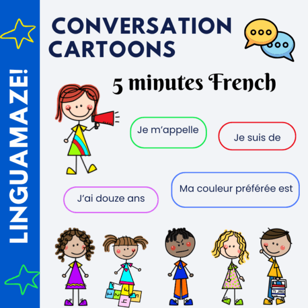 French Cartoon Conversation Starters - 5 Minute French