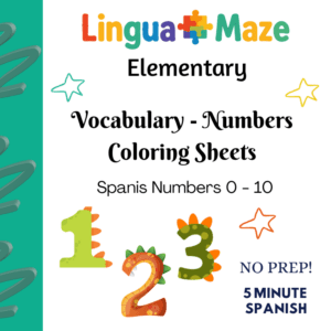 Spanish Numbers 0 - 10 Color, Trace & Learn