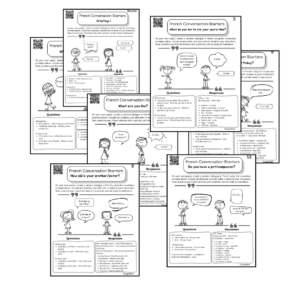 French Cartoon Conversation Starters - 5 Minute French