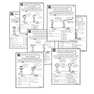 Spanish Cartoon Conversation Starters - 5 Minute Spanish